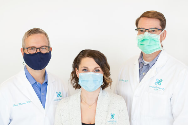 Louisville Family ENT staff wearing face masks